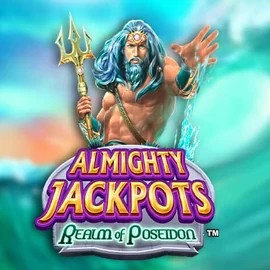 Almighty Jackpots – Realm of Poseidon game by Novomatic – logo hosted on SpinDog Casino