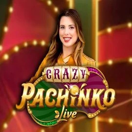 Crazy Pachinko slot logo by Evolution at SpinDog Casino