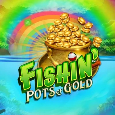 Fishin Pots Of Gold logo by Gameburger Studios at SpinDog Casino