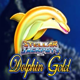 Official Jackpots logo: Dolphin Gold with Stellar Jackpots by Lightning Box Game at SpinDog Casino