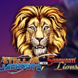 Official Jackpots logo: Stellar Jackpots with Serengeti Lions by Lightning Box Game at SpinDog Casino