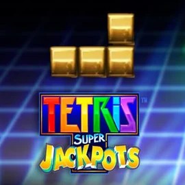 Tetris Super Jackpots slot logo by WMS at SpinDog Casino